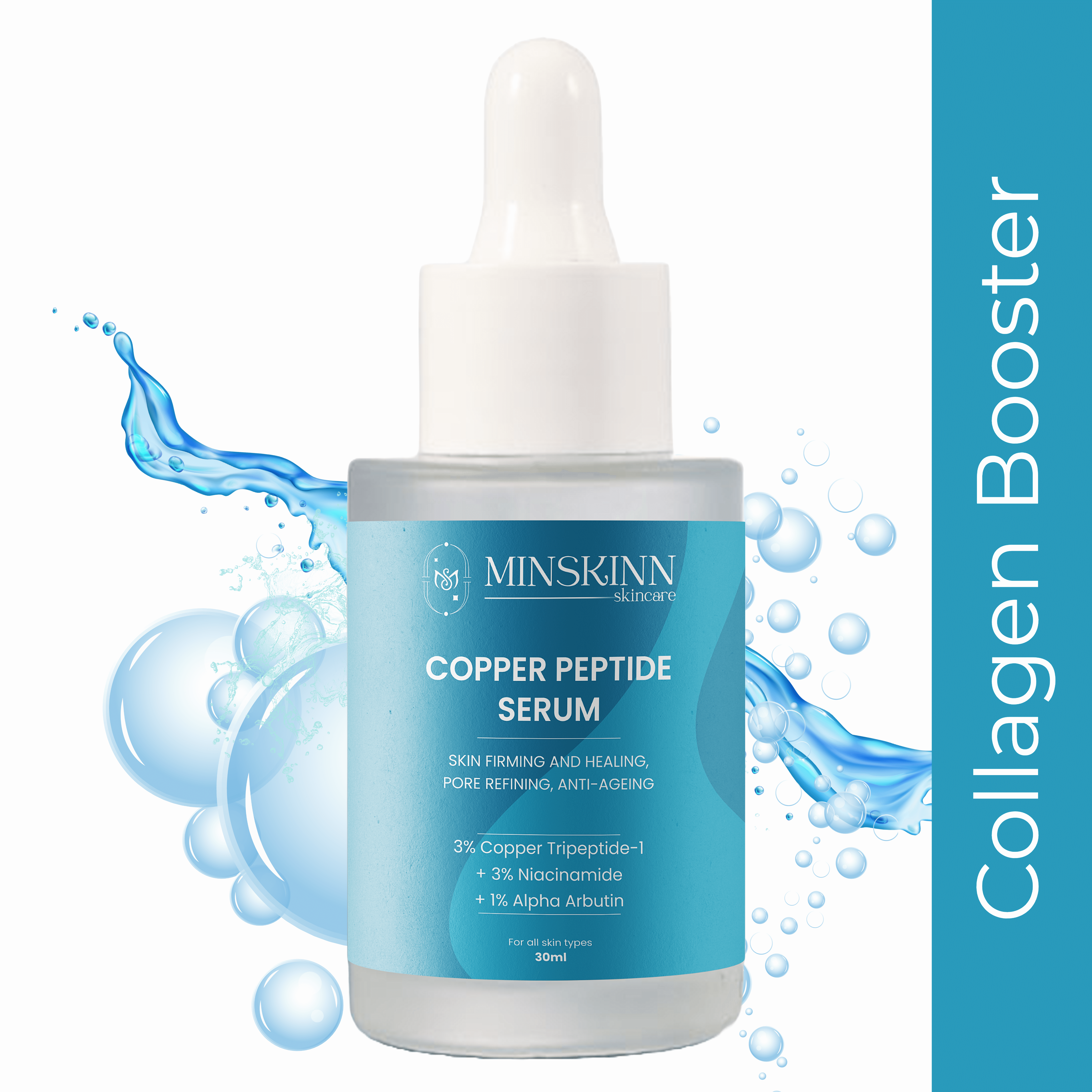 Copper Peptide Serum with Niacinamide Alpha Arbutin & Turmeric